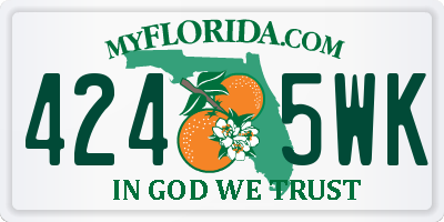 FL license plate 4245WK