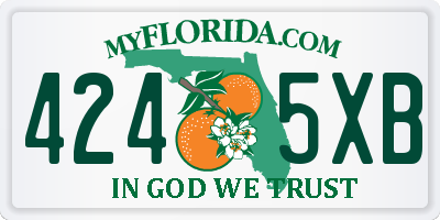 FL license plate 4245XB