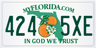 FL license plate 4245XE
