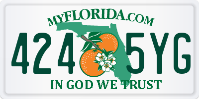 FL license plate 4245YG