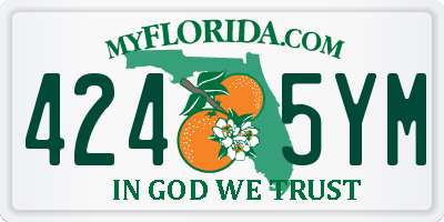 FL license plate 4245YM
