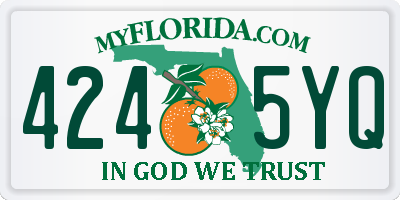 FL license plate 4245YQ