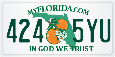 FL license plate 4245YU