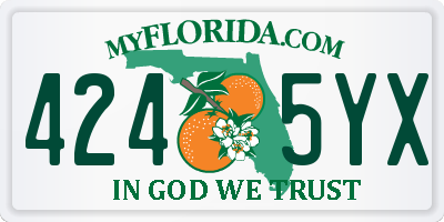 FL license plate 4245YX
