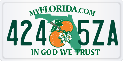 FL license plate 4245ZA