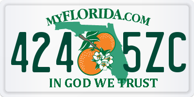 FL license plate 4245ZC