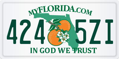 FL license plate 4245ZI