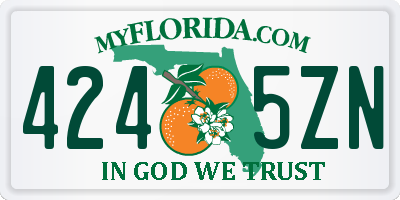 FL license plate 4245ZN