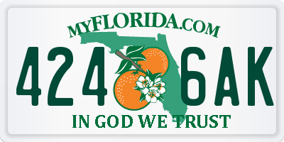 FL license plate 4246AK