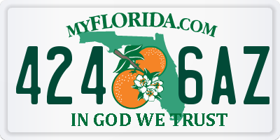 FL license plate 4246AZ