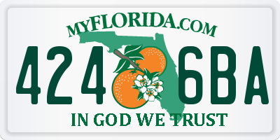 FL license plate 4246BA