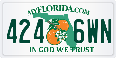 FL license plate 4246WN