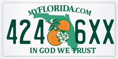 FL license plate 4246XX