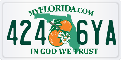 FL license plate 4246YA