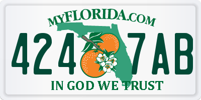 FL license plate 4247AB