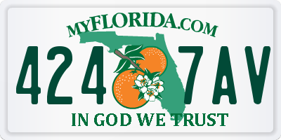 FL license plate 4247AV