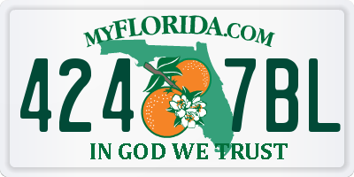 FL license plate 4247BL