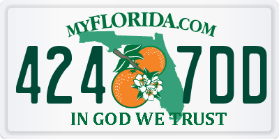FL license plate 4247DD