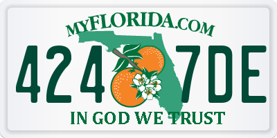 FL license plate 4247DE