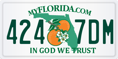 FL license plate 4247DM