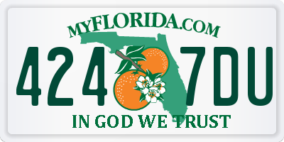 FL license plate 4247DU
