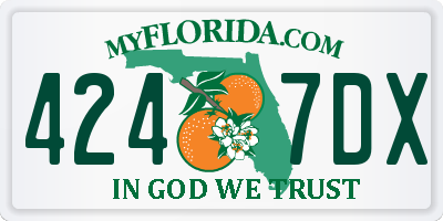 FL license plate 4247DX