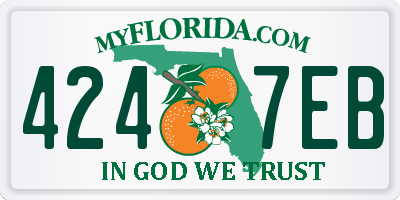 FL license plate 4247EB