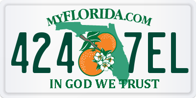 FL license plate 4247EL