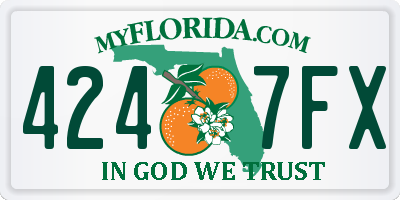 FL license plate 4247FX