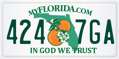 FL license plate 4247GA