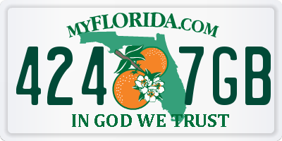 FL license plate 4247GB