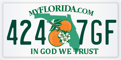 FL license plate 4247GF