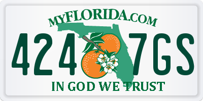 FL license plate 4247GS
