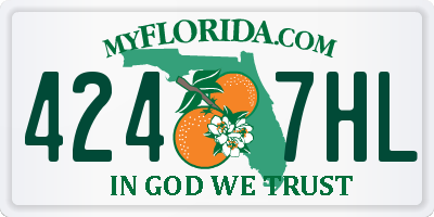 FL license plate 4247HL