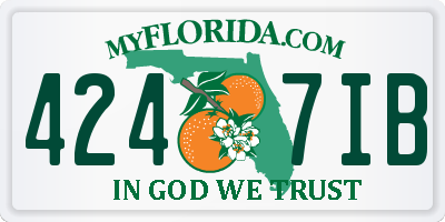 FL license plate 4247IB