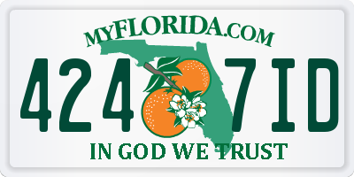 FL license plate 4247ID