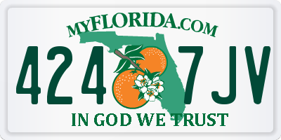 FL license plate 4247JV