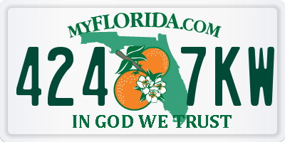 FL license plate 4247KW