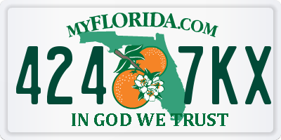 FL license plate 4247KX