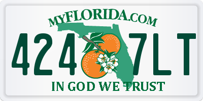 FL license plate 4247LT