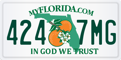 FL license plate 4247MG