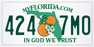 FL license plate 4247MO