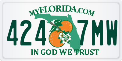 FL license plate 4247MW
