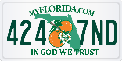 FL license plate 4247ND