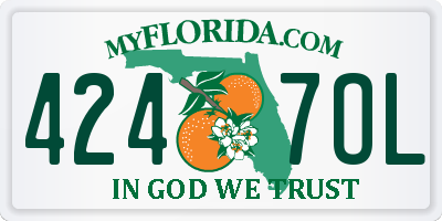 FL license plate 4247OL