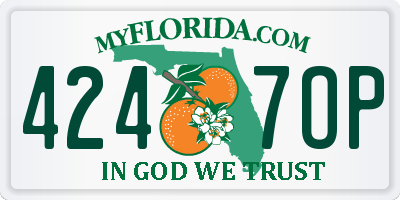 FL license plate 4247OP
