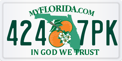FL license plate 4247PK