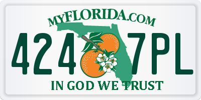 FL license plate 4247PL
