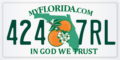 FL license plate 4247RL