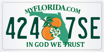 FL license plate 4247SE